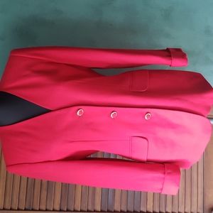 En Avance 100% Wool Red Blazer Suit Jacket Size 6 Small